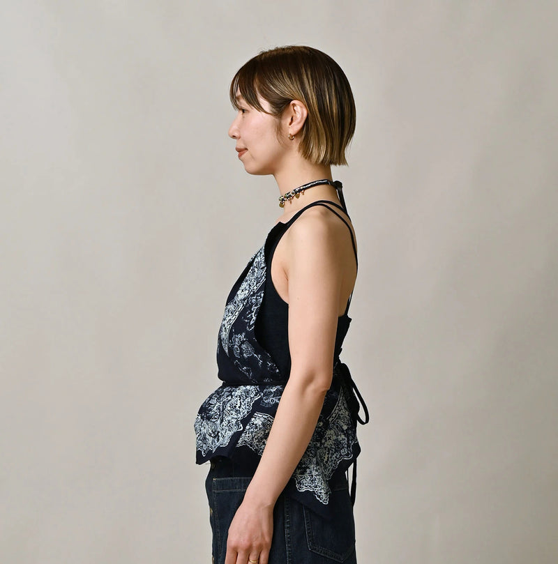 Indigo Bandana Paisley Tank Bra - Image 5