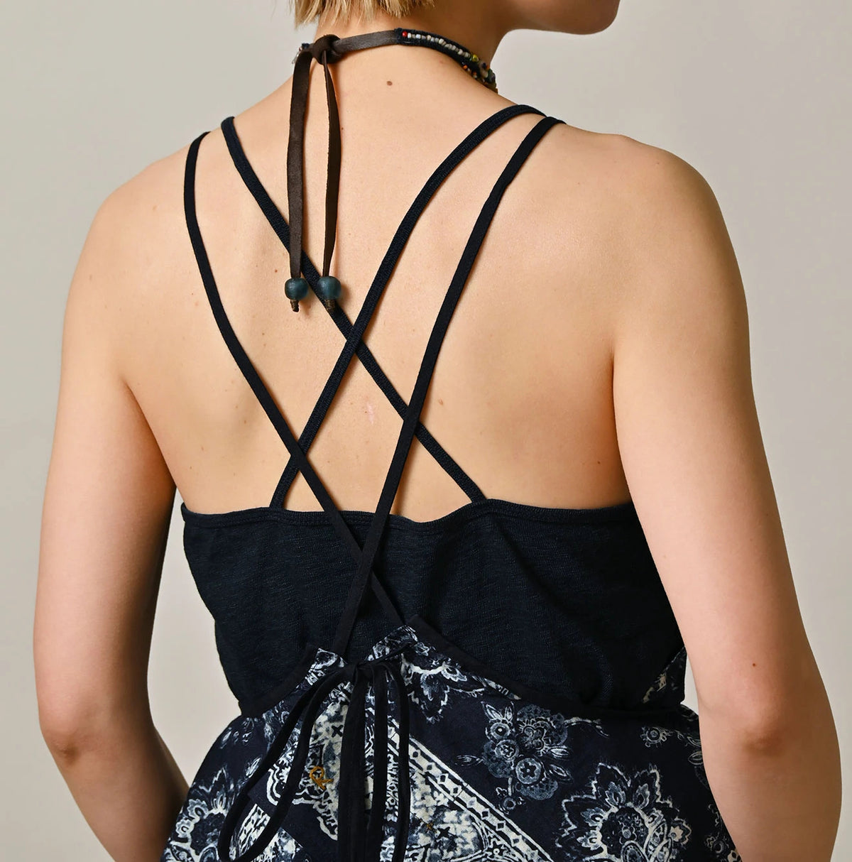 Indigo Bandana Paisley Tank Bra