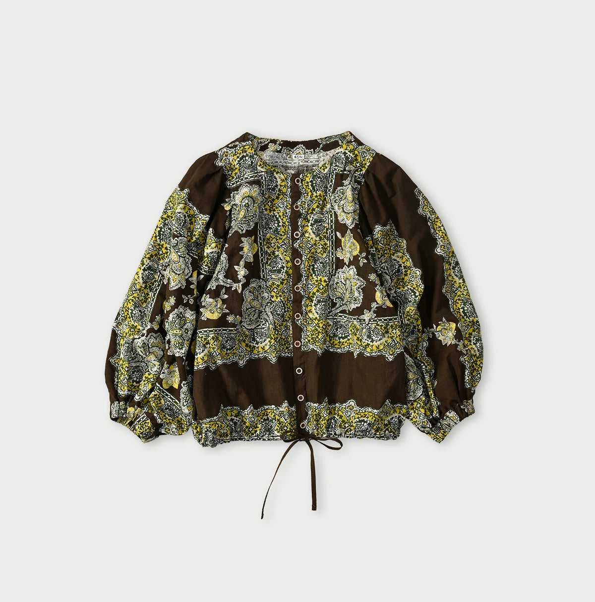 Khadi Bandana Paisley Puff Sleeve Blouse