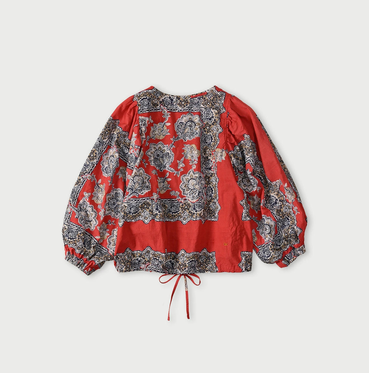 Khadi Bandana Paisley Puff Sleeve Blouse