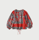 Khadi Bandana Paisley Puff Sleeve Blouse