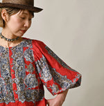 Khadi Bandana Paisley Puff Sleeve Blouse