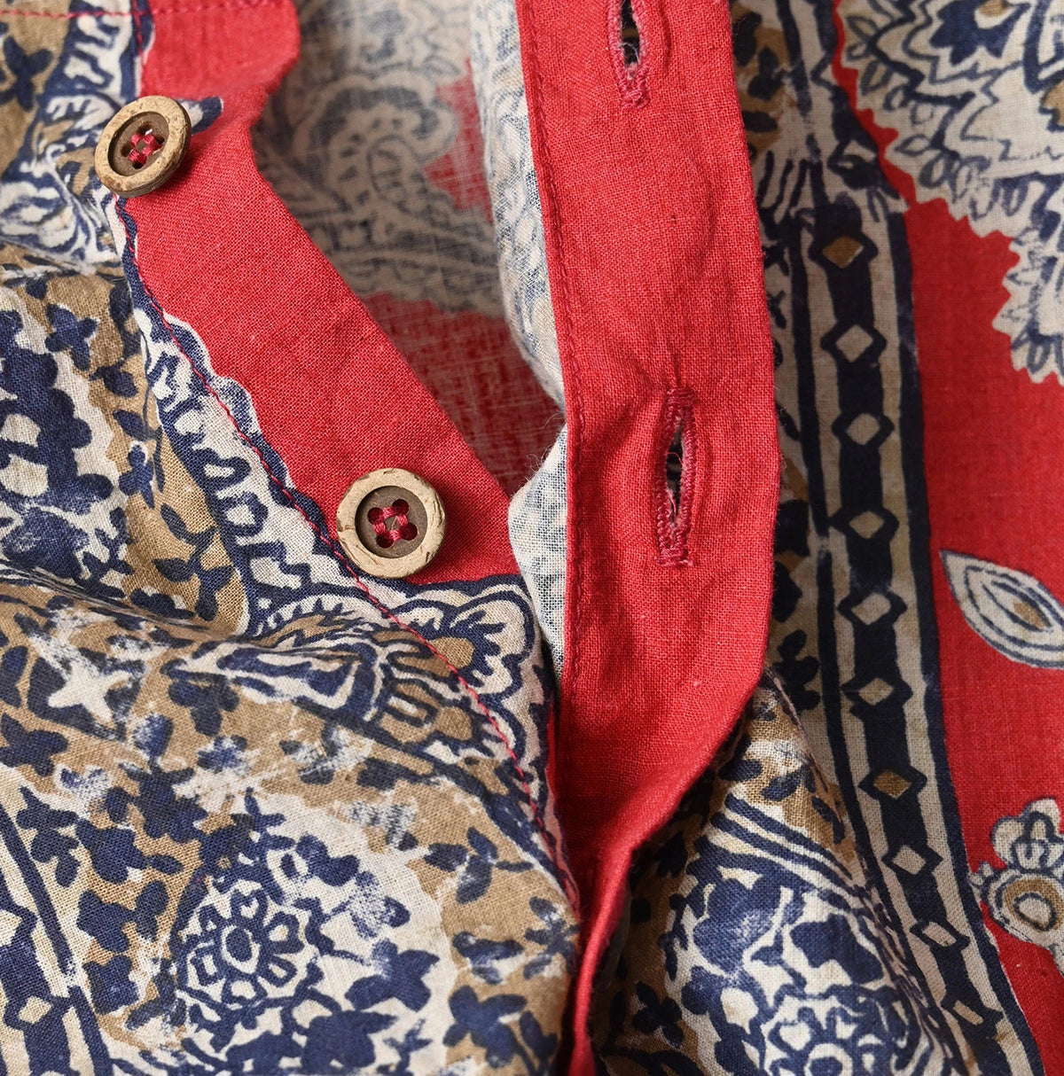 Khadi Bandana Paisley Puff Sleeve Blouse