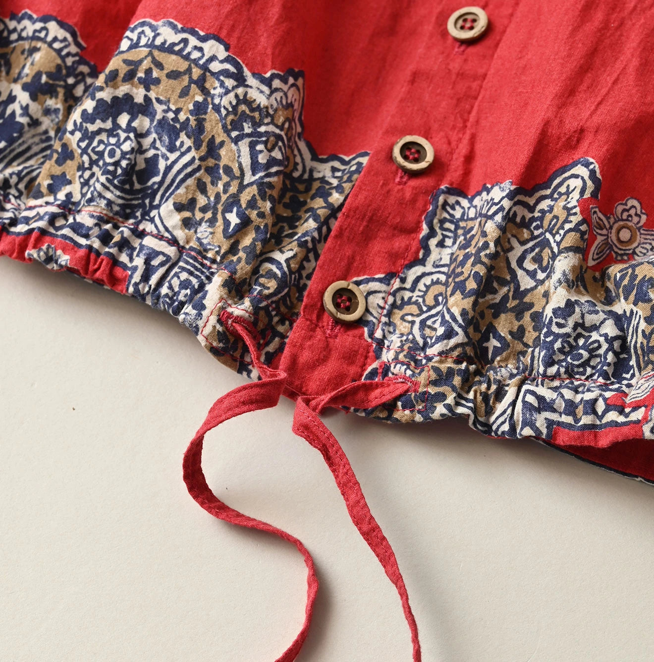 Khadi Bandana Paisley Puff Sleeve Blouse - Image 19