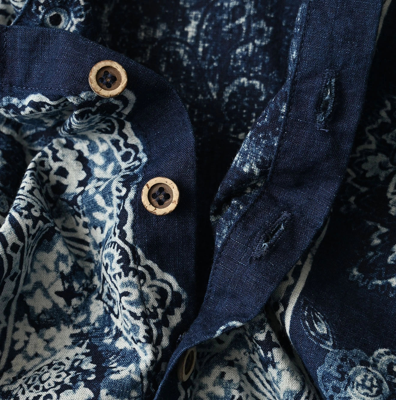 Indigo Khadi Bandana Paisley Puff Sleeve Blouse - Image 13