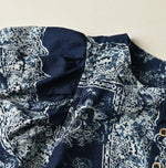 Indigo Khadi Bandana Paisley Puff Sleeve Blouse
