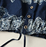 Indigo Khadi Bandana Paisley Puff Sleeve Blouse