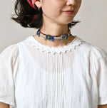 45R Khadi Pintuck Lace Blouse (White)