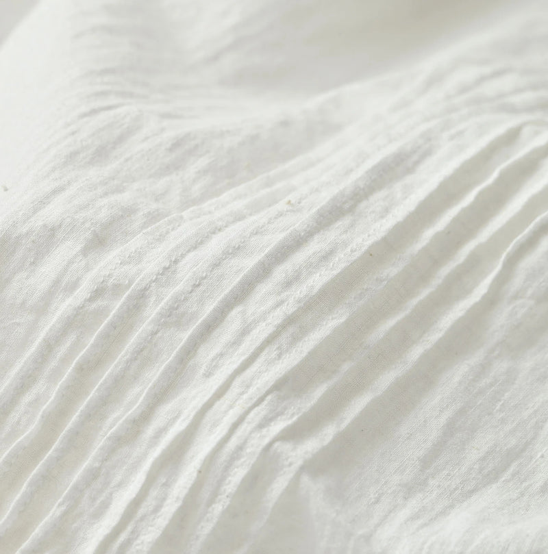 45R Khadi Pintuck Lace Blouse (White) - Image 12