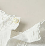 45R Khadi Pintuck Lace Blouse (White)