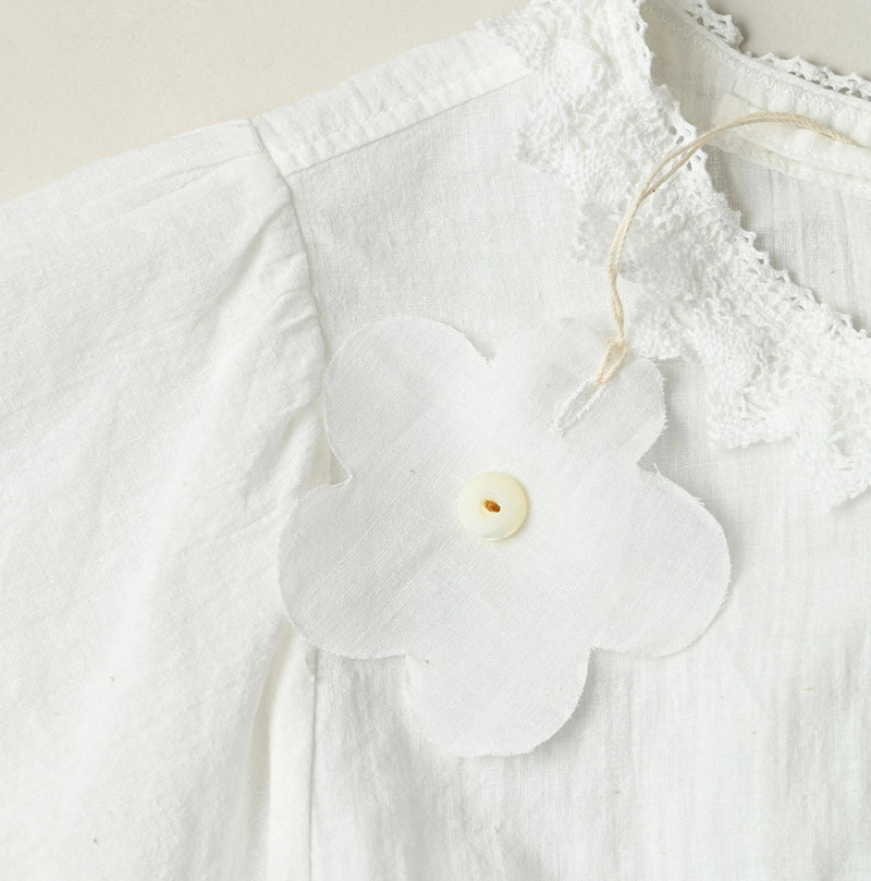 45R Khadi Pintuck Lace Blouse (White) - Image 15