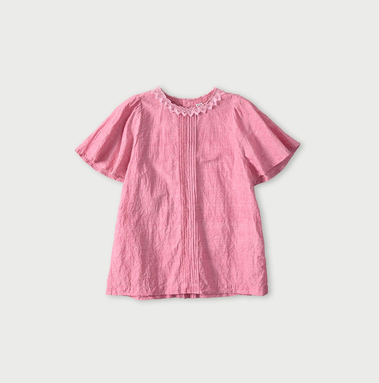 45R Khadi Pintuck Lace Blouse - Image 1