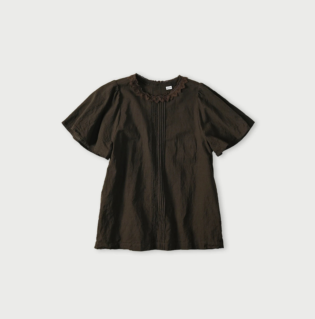 45R Khadi Pintuck Lace Blouse