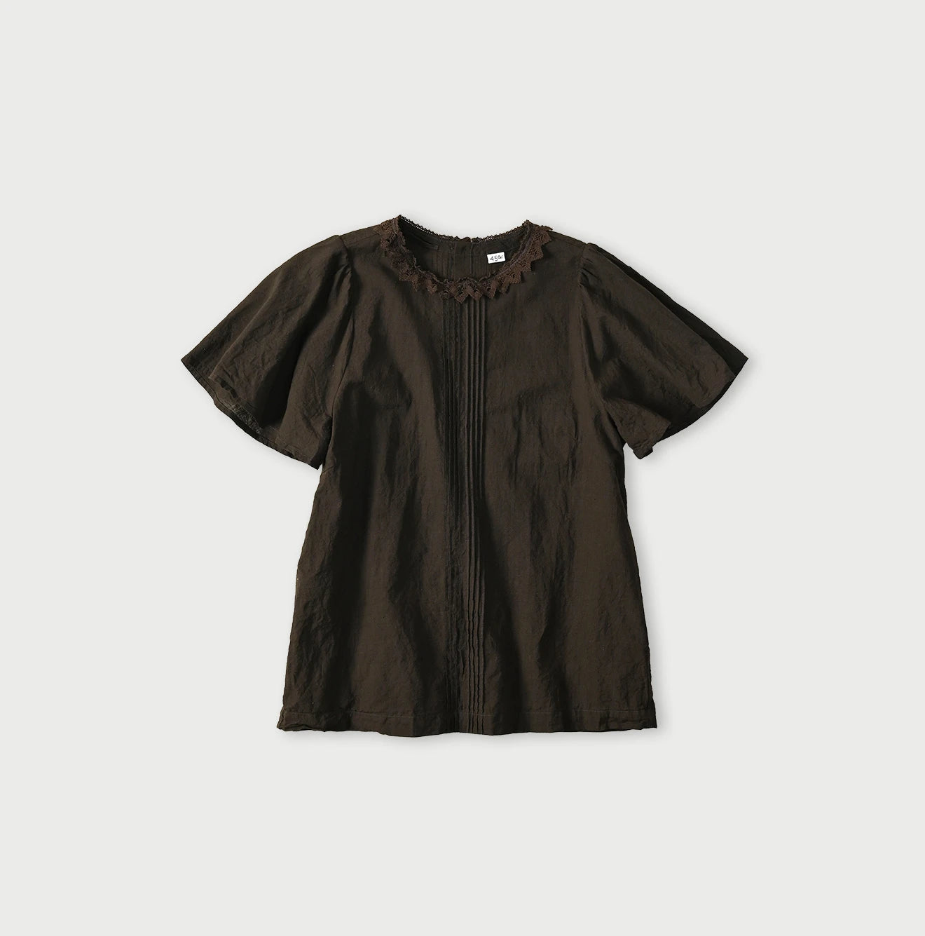 45R Khadi Pintuck Lace Blouse - Image 3