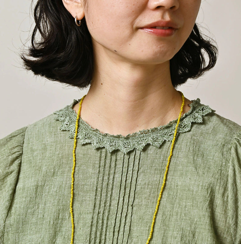 45R Khadi Pintuck Lace Blouse - Image 8