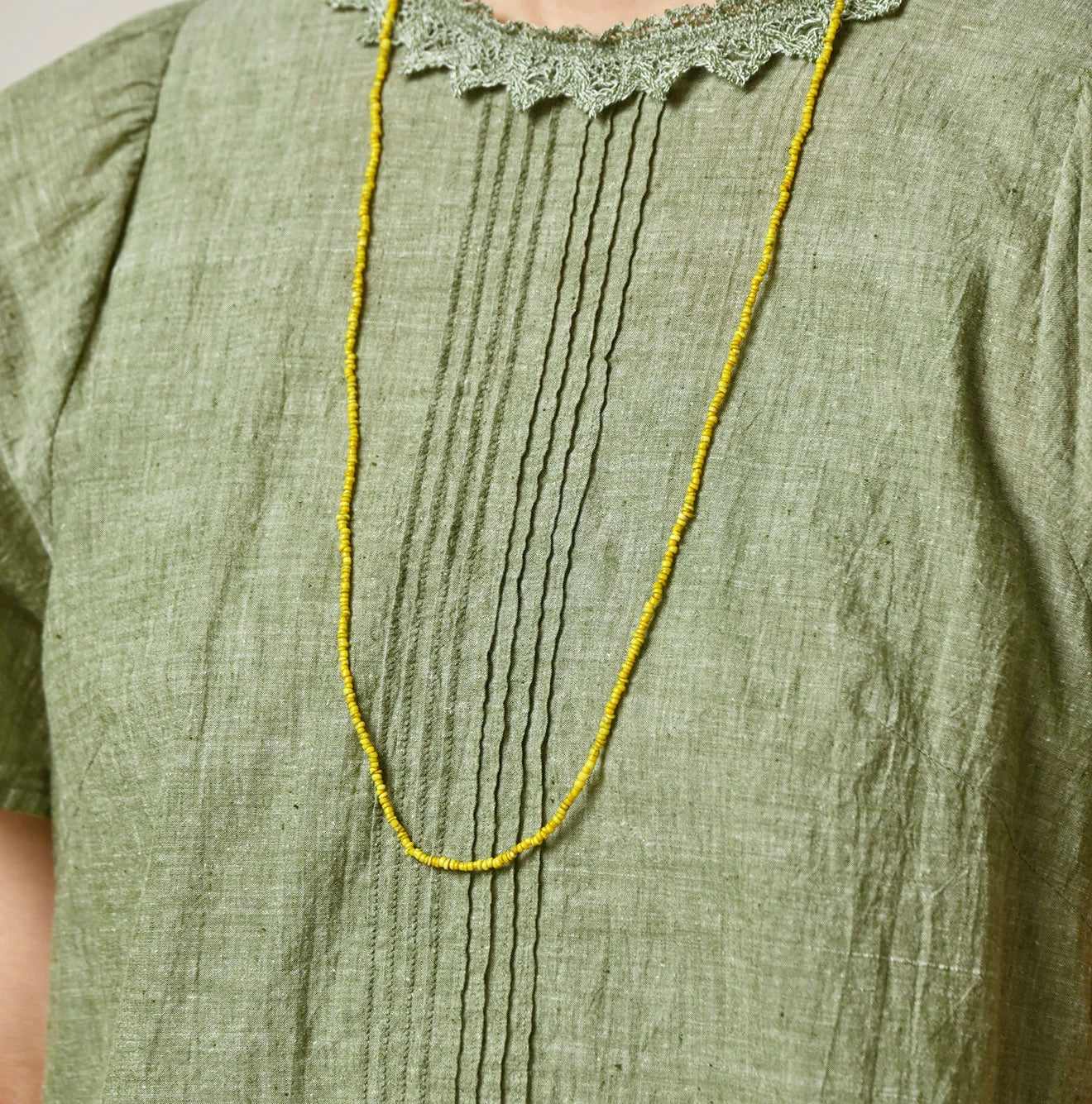 45R Khadi Pintuck Lace Blouse - Image 9