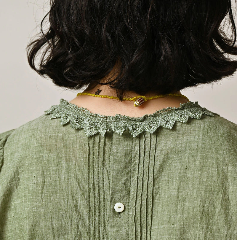 45R Khadi Pintuck Lace Blouse - Image 10