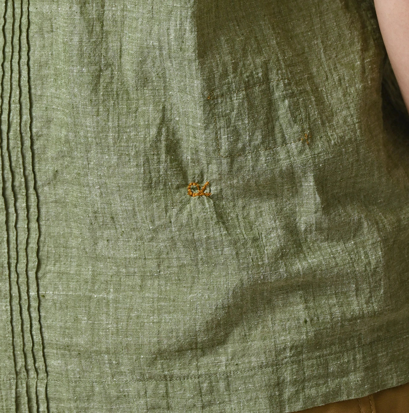 45R Khadi Pintuck Lace Blouse - Image 13