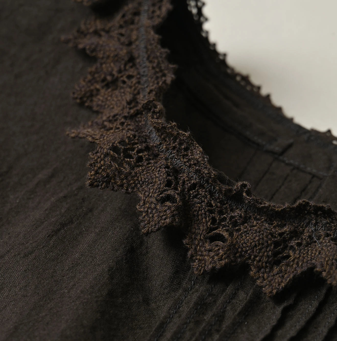 45R Khadi Pintuck Lace Blouse - Image 15