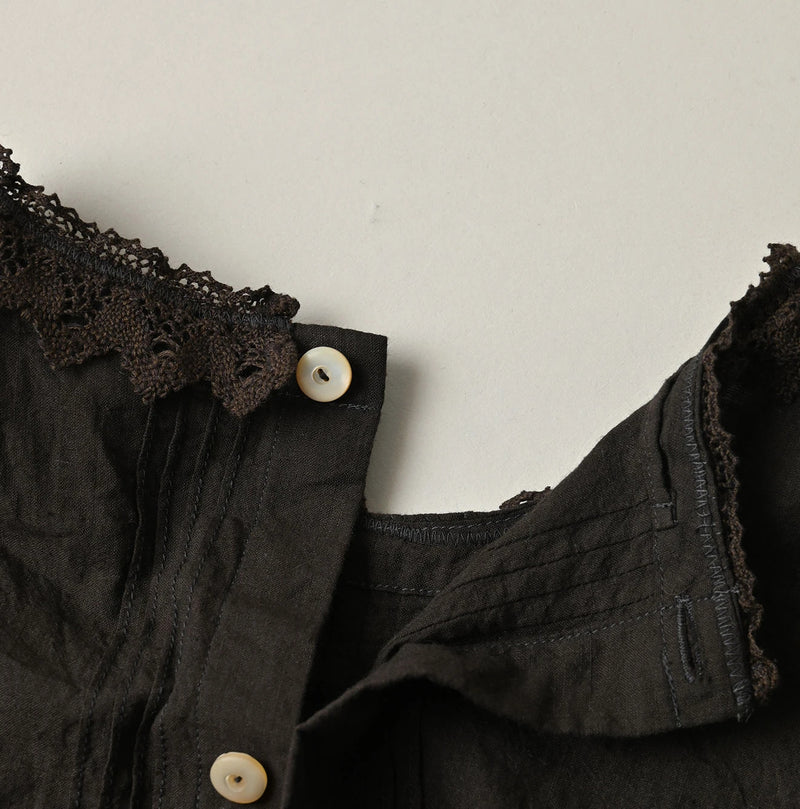 45R Khadi Pintuck Lace Blouse - Image 17