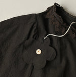 45R Khadi Pintuck Lace Blouse