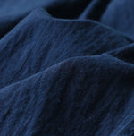 45R Ai Indigo Khadi Pintuck Lace Blouse