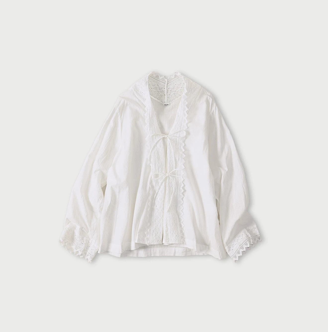 45R Khadi Lace Cache-Coeur (White) - Image 1