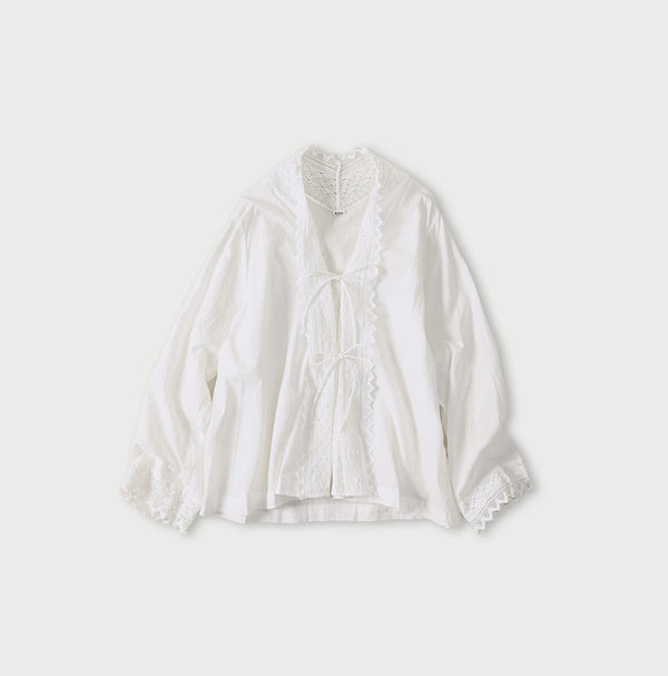 45R Khadi Lace Cache-Coeur (White)