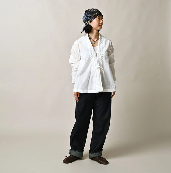 45R Khadi Lace Cache-Coeur (White)