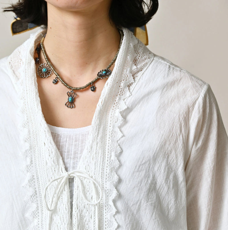 45R Khadi Lace Cache-Coeur (White) - Image 6