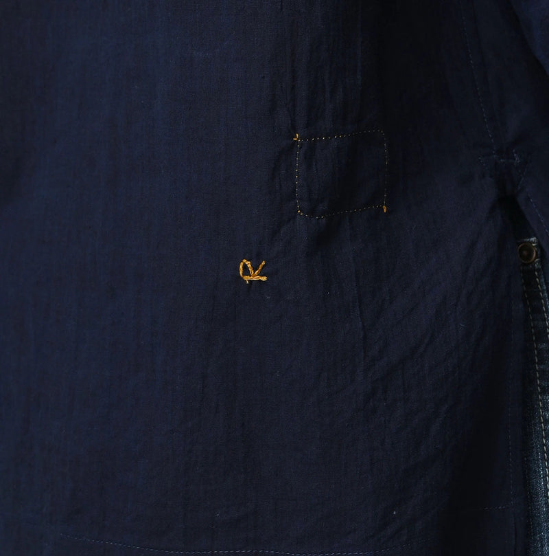45R Ai Indigo Khadi Lace Cache-Coeur - Image 10