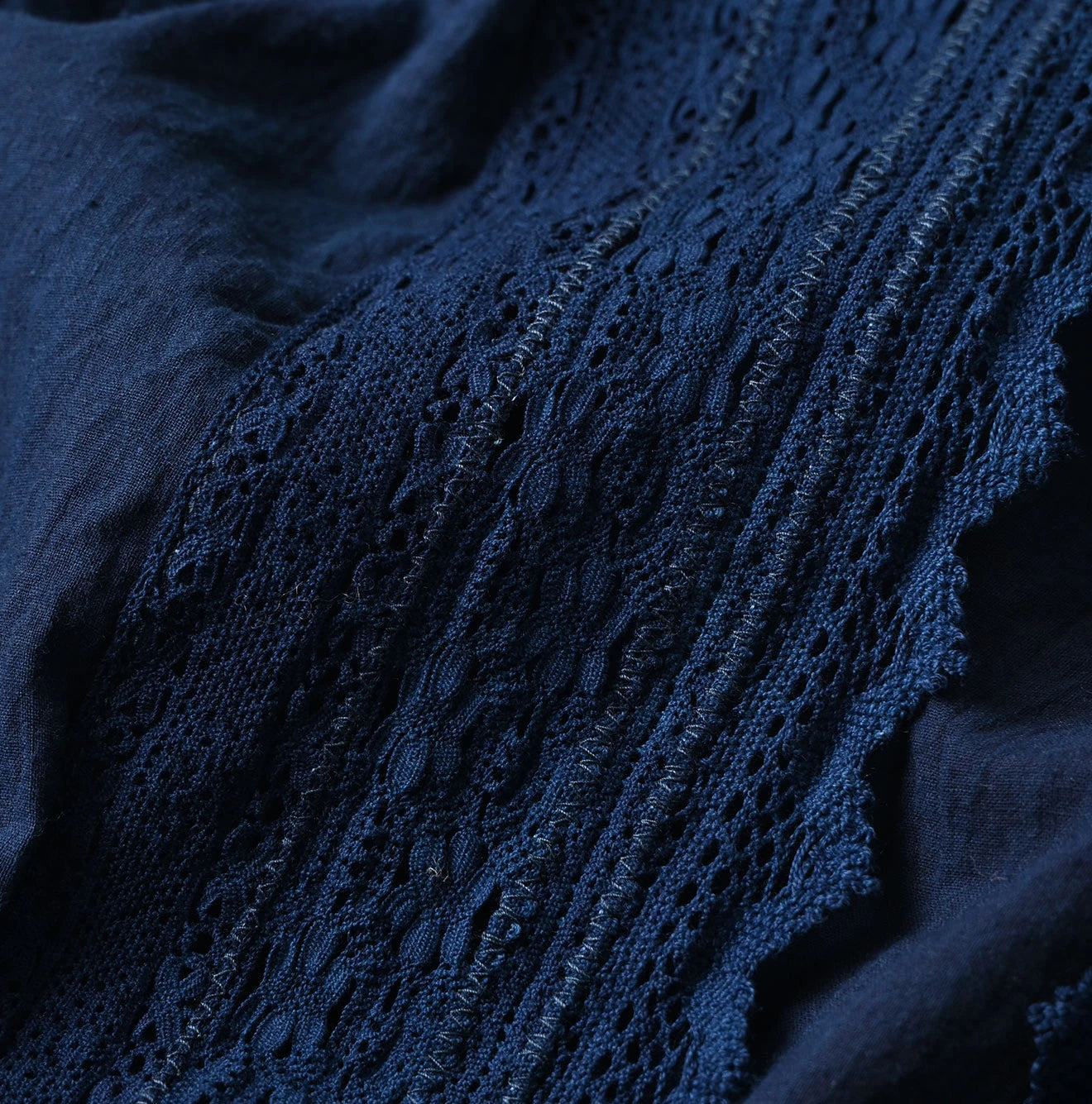 45R Ai Indigo Khadi Lace Cache-Coeur - Image 12