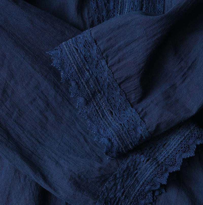 45R Ai Indigo Khadi Lace Cache-Coeur - Image 15