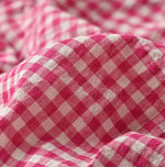45R Gauze Gingham Frill Coupe Shirt