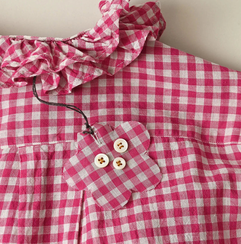 45R Gauze Gingham Frill Coupe Shirt - Image 20