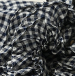 45R Indigo Gauze Gingham Frill Coupe Shirt