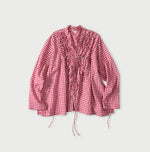 Gauze Gingham Frill Cache-Cœur