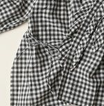 45R Gauze Gingham Frill Cache-Cœur