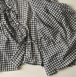 45R Gauze Gingham Frill Cache-Cœur