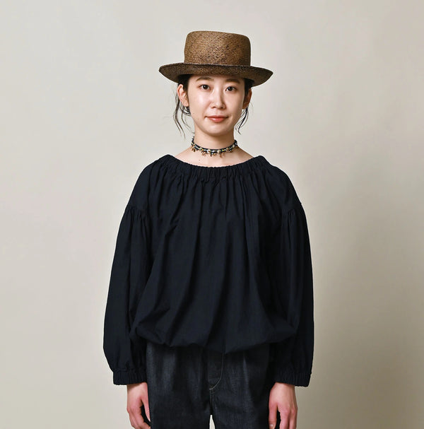 45R Indigo Batiste Sack Blouse