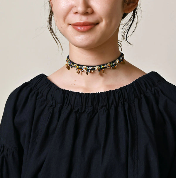 45R Indigo Batiste Sack Blouse