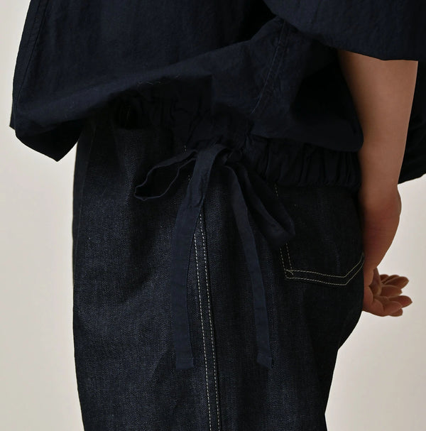 45R Indigo Batiste Sack Blouse