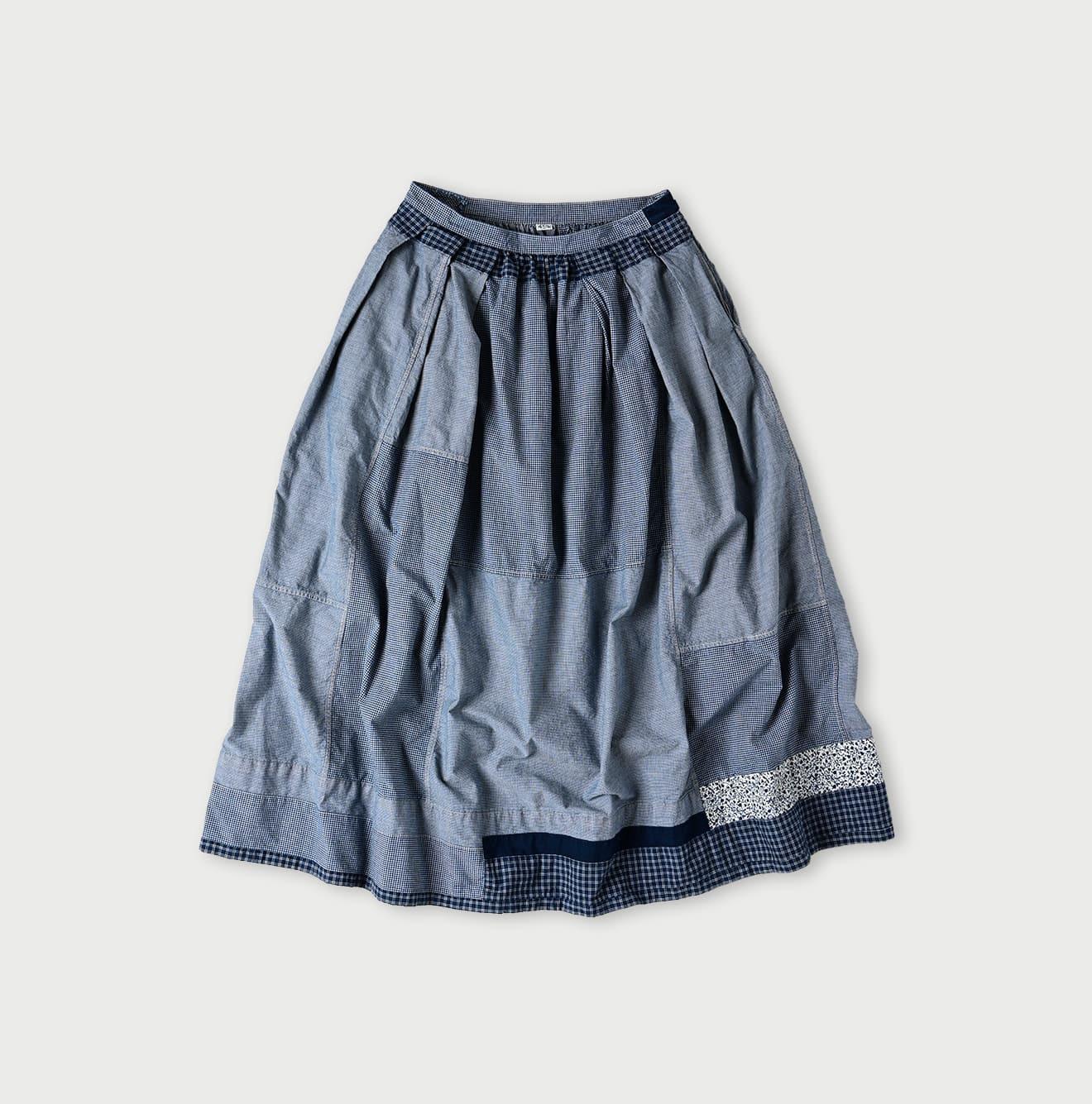 Indigo Patchwork Amish Skirt - 45R by 45rpm studio