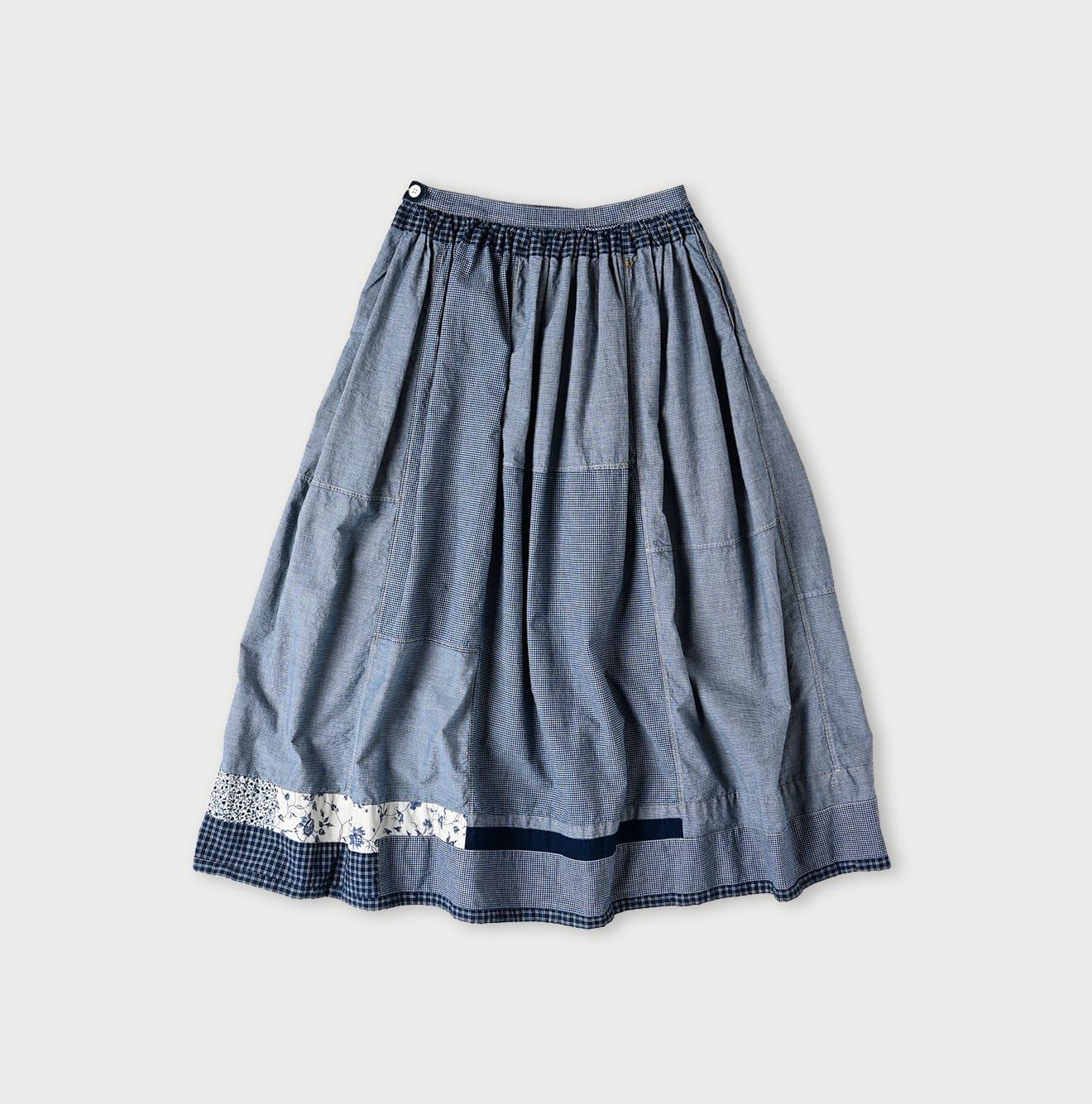 Indigo Patchwork Amish Skirt - 45R by 45rpm studio