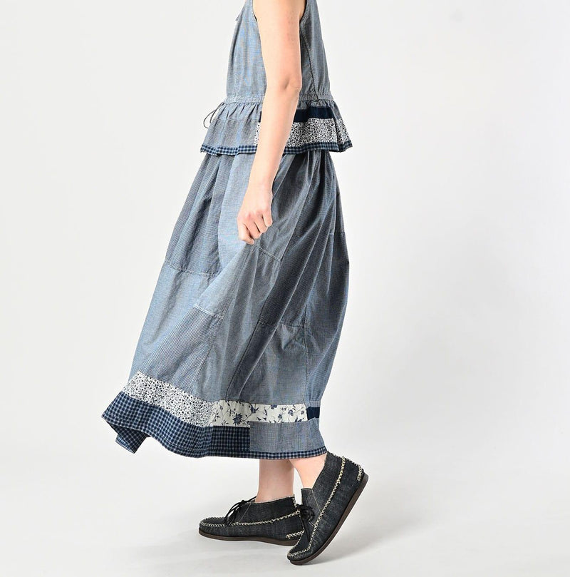 Indigo Patchwork Amish Skirt - 45R by 45rpm studio - Image 5