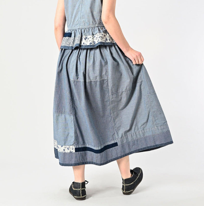Indigo Patchwork Amish Skirt - 45R by 45rpm studio - Image 6