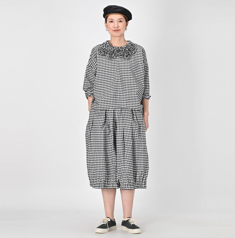 Light Oxford Gingham Bloomers Pants - 45R by 45rpm studio