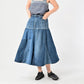 Rye Mugi Denim Charlotte Patchwork Skirt Syou - 45R by 45rpm studio