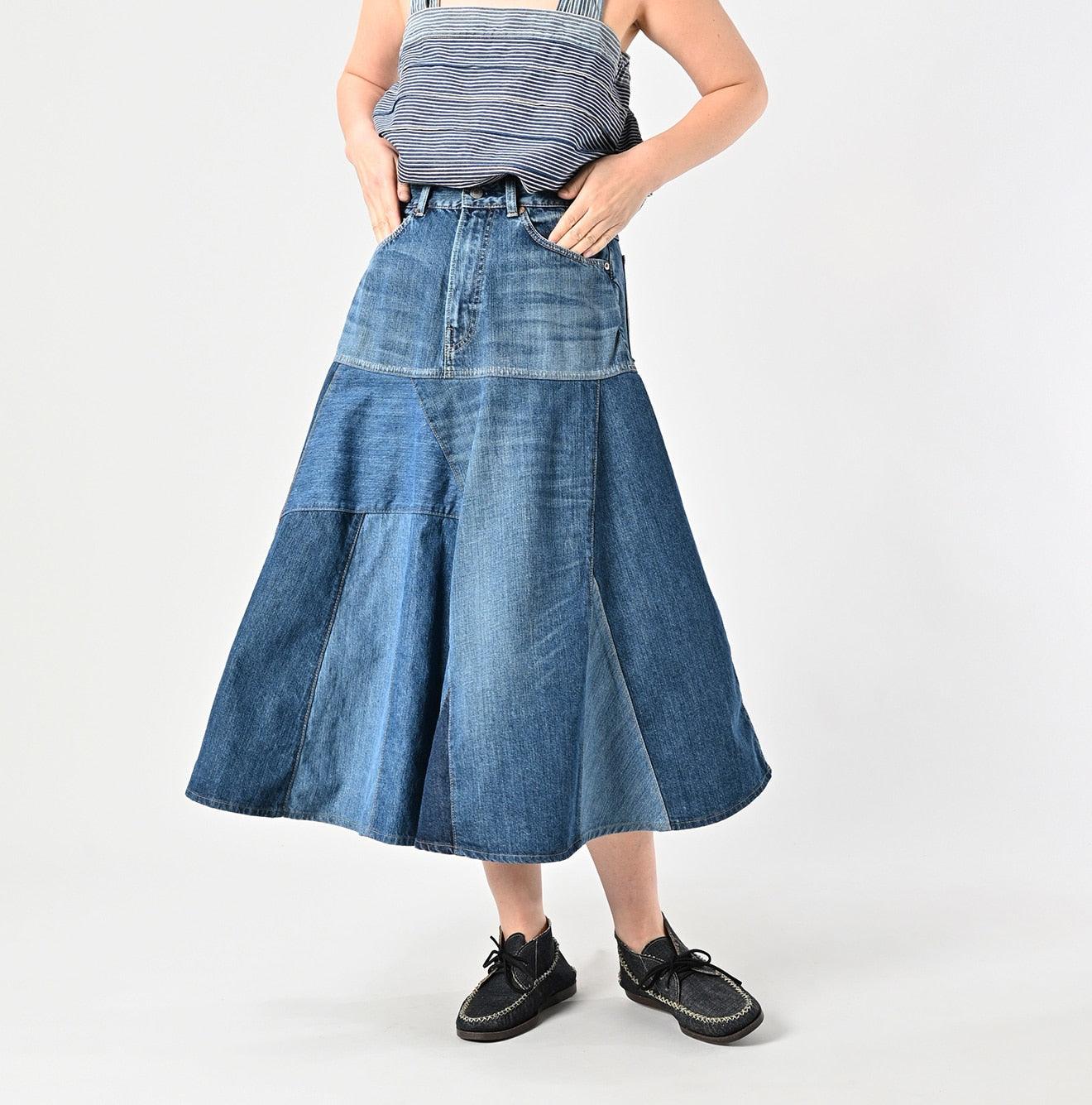 Rye Mugi Denim Charlotte Patchwork Skirt Syou