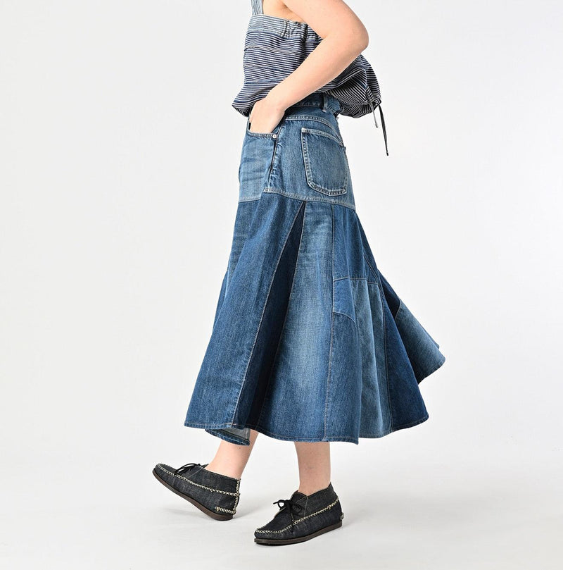 Rye Mugi Denim Charlotte Patchwork Skirt Syou - 45R by 45rpm studio - Image 5
